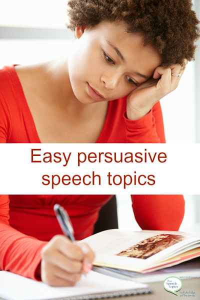 simple persuasive speech ideas